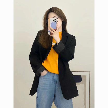 Damen Oversized Blazer aus Wolle mit Taschen