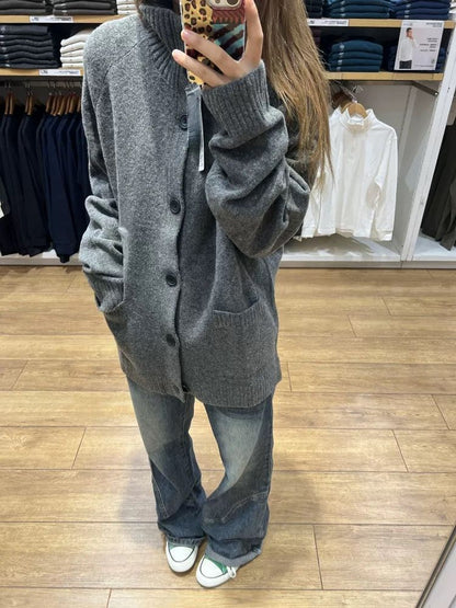 Damen Strickjacke Übergroß Mit Taschen Norvielle