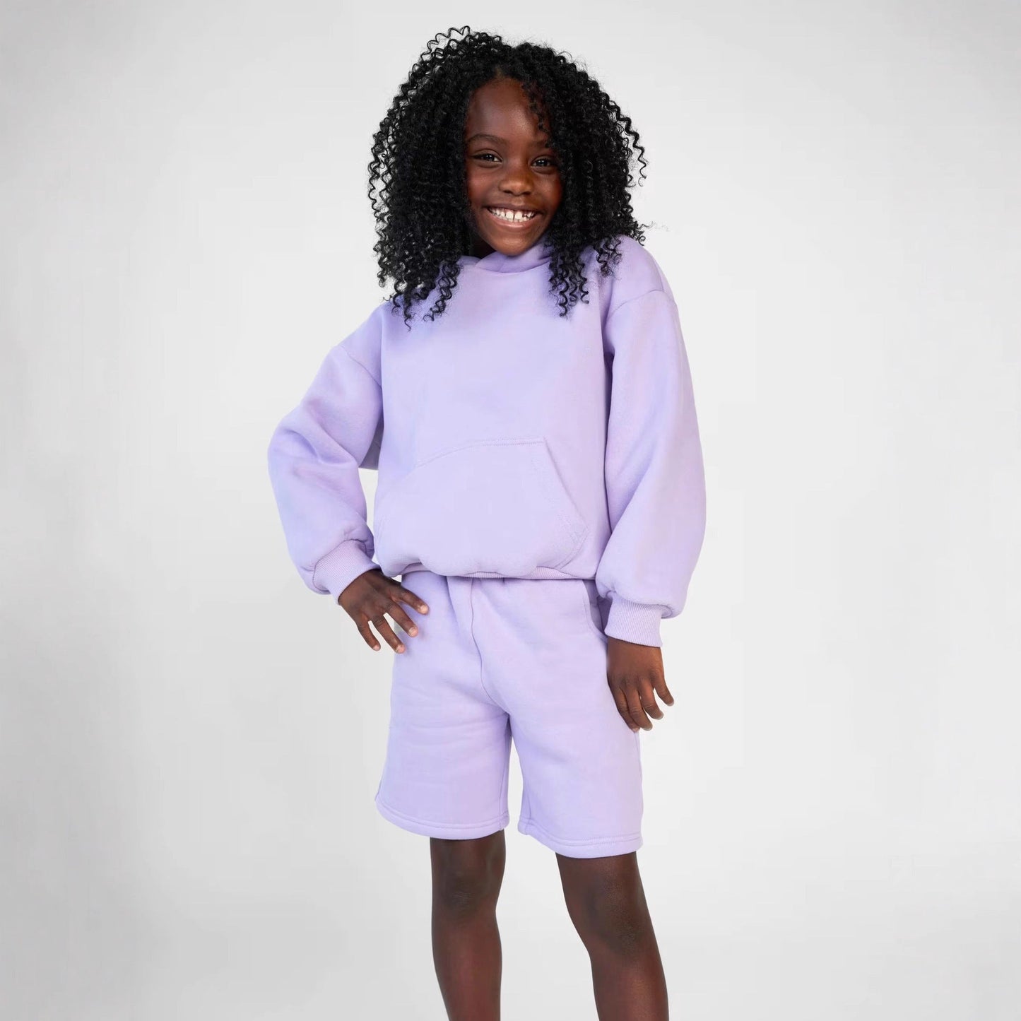 Damen Sportliches Kurzarm-Set mit Kapuze und Shorts