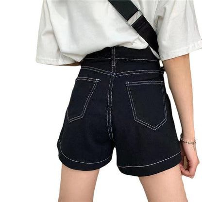 Damen High-Waist Shorts Lässiger Schnitt Praktische Taschen