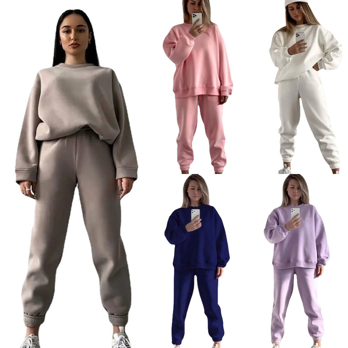 Damen Sweatshirt Jogginghose Set Weich Norvielle