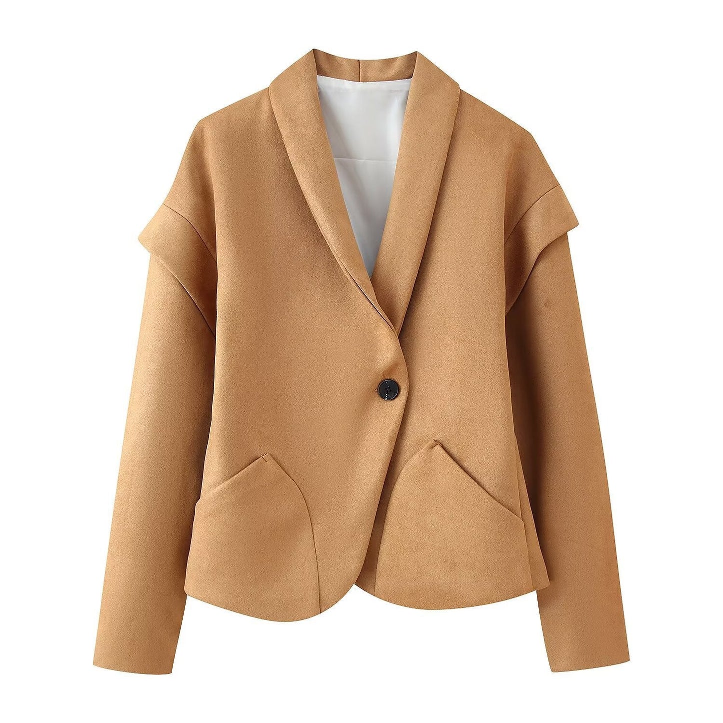 Damen Blazerjacke Elegantes Design Praktische Taschen