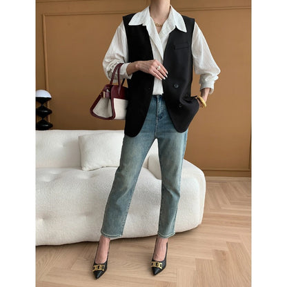 Damen Weste Klassischer Schnitt Modern Norvielle