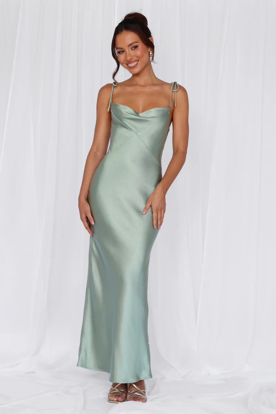 Damen Langabendkleid Spaghettiträger Elegantes