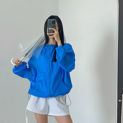 Damen Regenjacke Leicht Wasserdicht Mit Taschen Schwarz - Norvielle