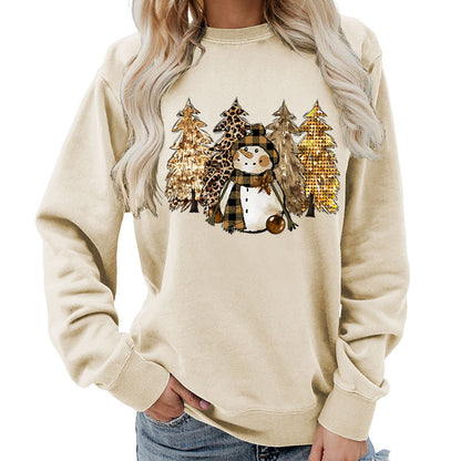 Damen Sweatshirt Schneemann-Design Weich Norvielle