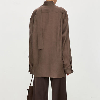 Damen Schulterfreie Bluse Raffinierter Kragen Norvielle