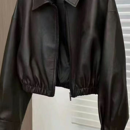 Damen Lederjacke Elegant Norvielle