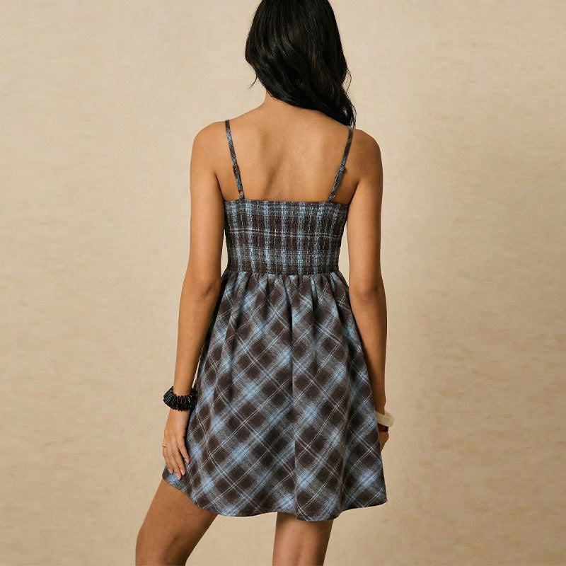 Damen Sommerkleid Karomuster Norvielle