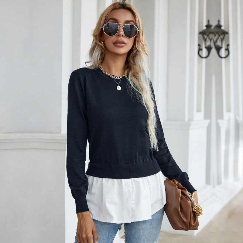 Damen Strickpullover mit Bluse Norvielle