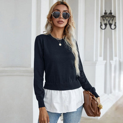 Damen Strickpullover mit Bluse Norvielle