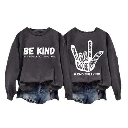 Damen Sweatshirt Kreatives Handdesign Positiv Norvielle