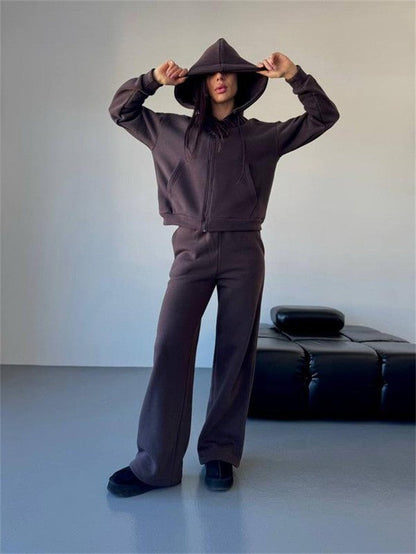 Damen Kapuzenoverall Elastischer Bund