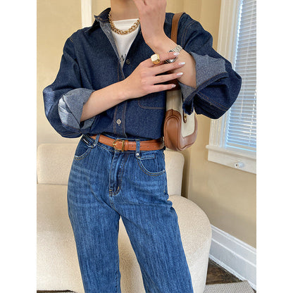Damen Denim-Überjacke Lässig