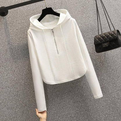 Damen Crop-Hoodie mit Reißverschluss Norvielle