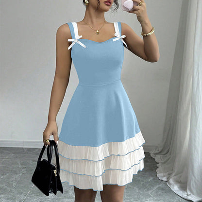 Damen Sommerkleid Rüschen Dekorative Träger Norvielle