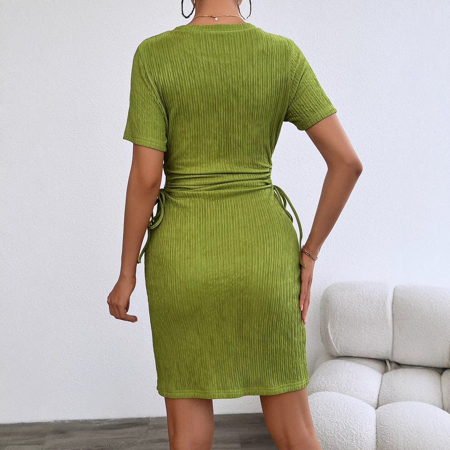 Damen Kleid Figurumspielend Mit Seitenschnürung Norvielle