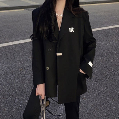 Damen Zweireiher Blazer Oversized Modern Norvielle