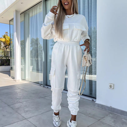 Damen Sport-Outfit Set elastisch mit Taschen Norvielle
