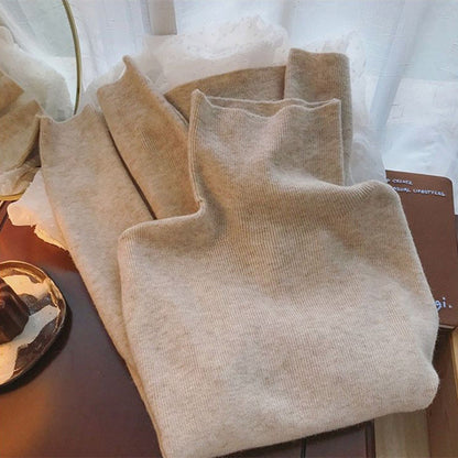 Damen Stehkragenpullover Rippstrick Fein