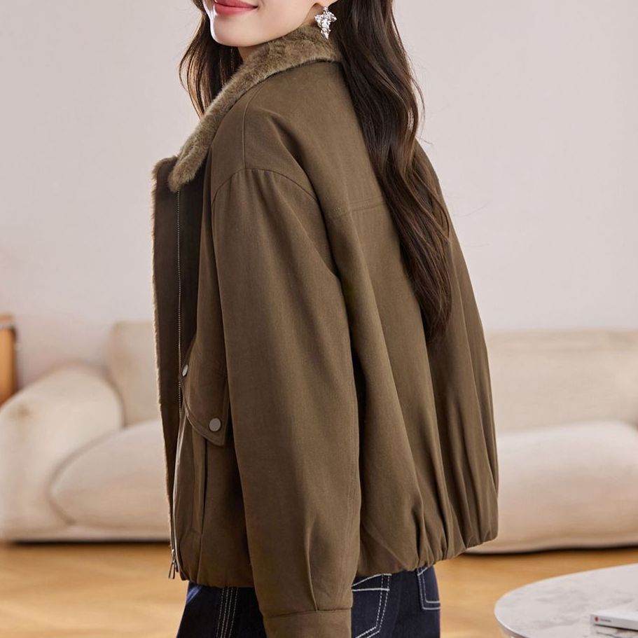 Damen Steppjacke Warm Flauschig Norvielle