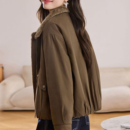 Damen Steppjacke Warm Flauschig Norvielle