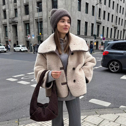 Damen Teddyjacke Kuschelig Norvielle