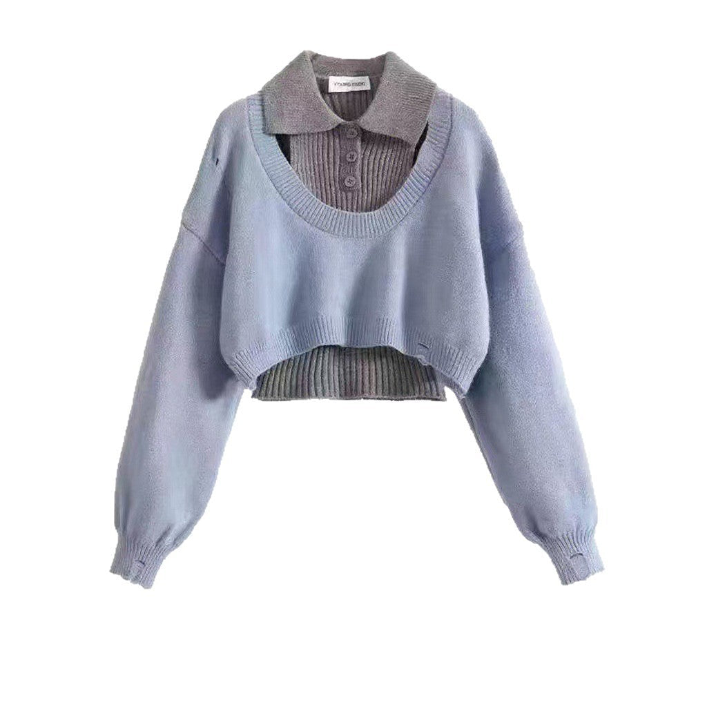 Damen Crop-Pullover Modisches Design Norvielle