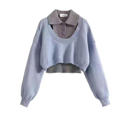 Damen Crop-Pullover Modisches Design Norvielle