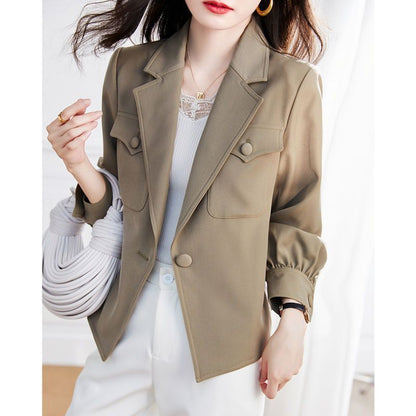 Damen Blazer Strukturierte Puffärmel Norvielle