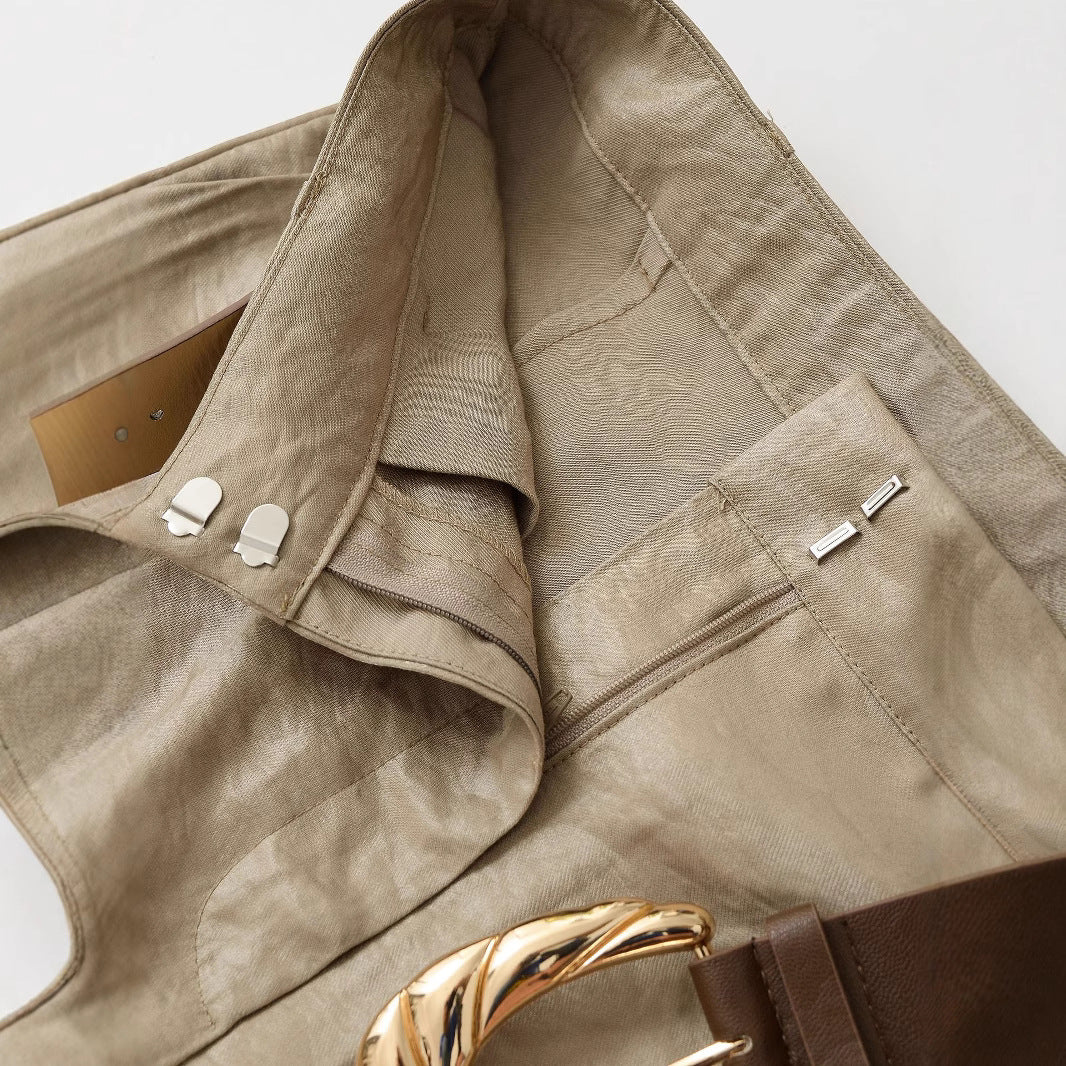 Damen Weite Culotte mit Gürtel Norvielle