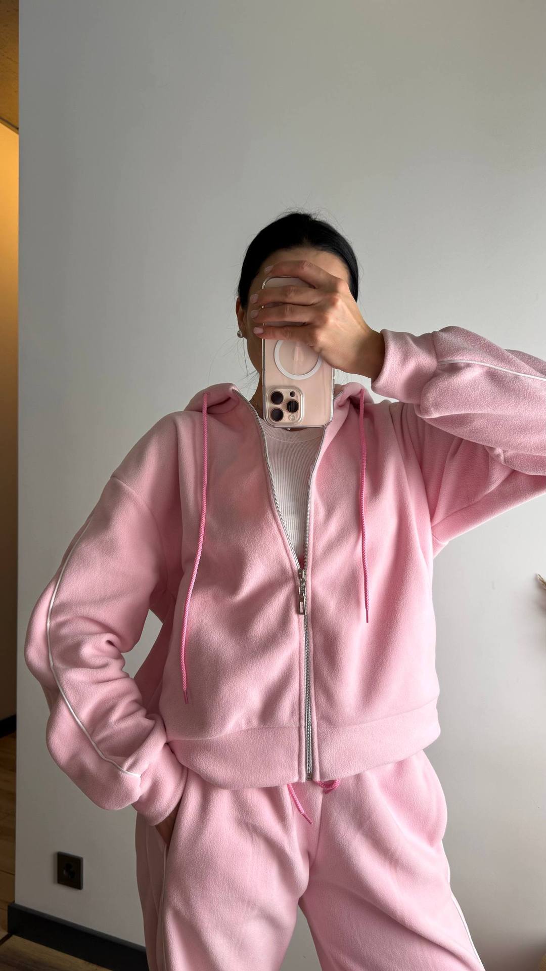 Damen Fleece-Jogginganzug mit Reißverschluss