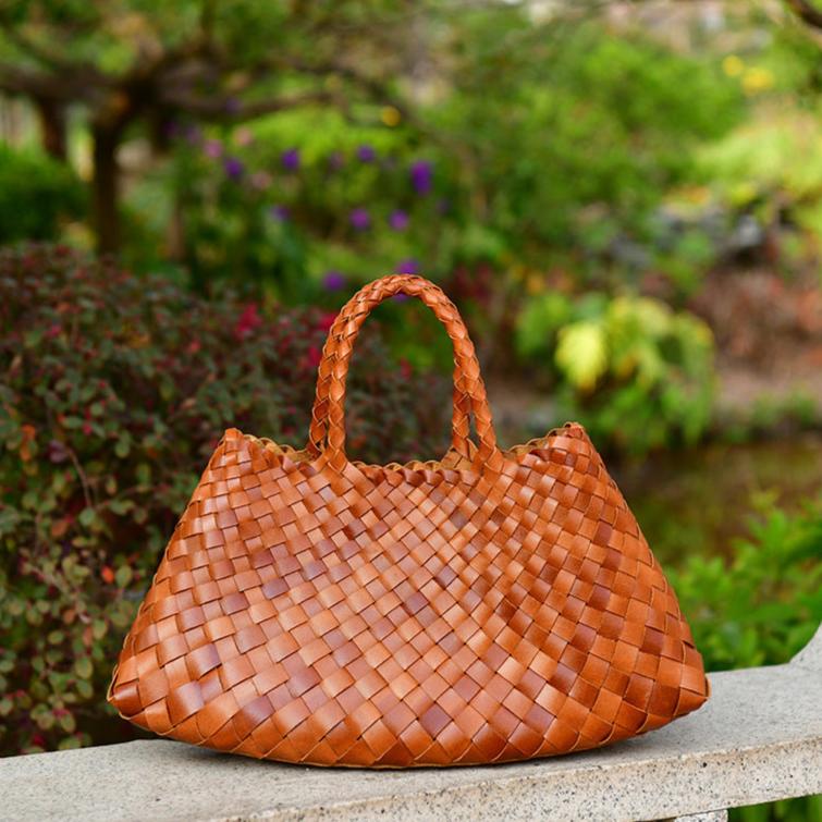 Vera Damenhandtasche Leder Doppelhenkeln Groß