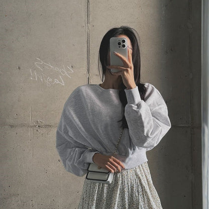 Damen Cropped Sweater Lässig Norvielle