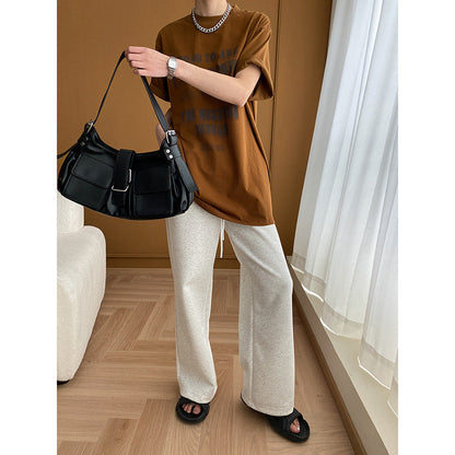 Damen Oversized T-Shirt mit Grafikdruck Lässig