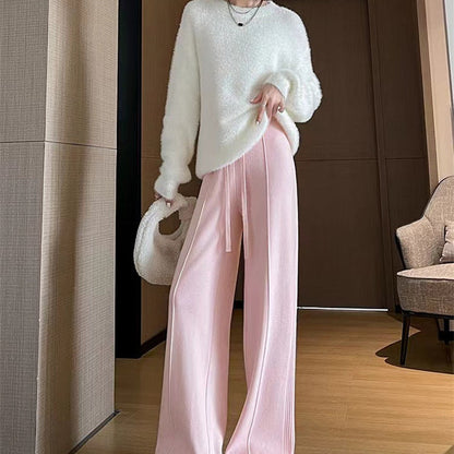 Damen Strickpants Weich Bund Rippstruktur Norvielle