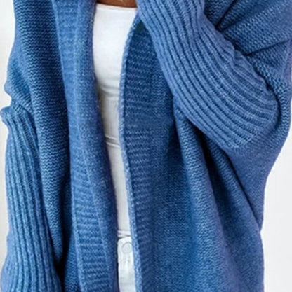 Damen Cardigan mit Kapuze Farbverlauf