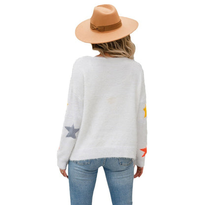 Damen Pullover mit Sternenmotiv Norvielle