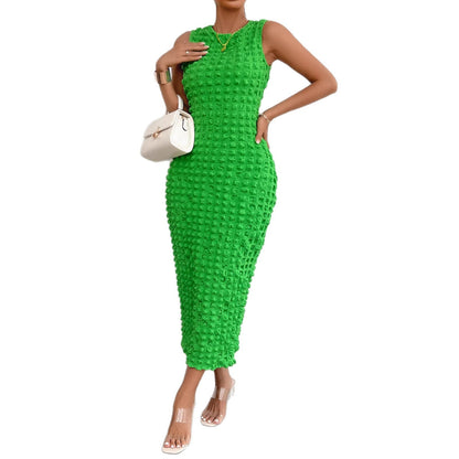 Damen Figurschmeichelndes Midi-Kleid Struktur Norvielle
