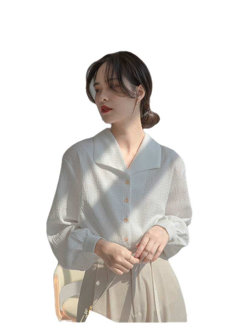 Damen Blusenshirt V-Ausschnitt Puffärmel Norvielle