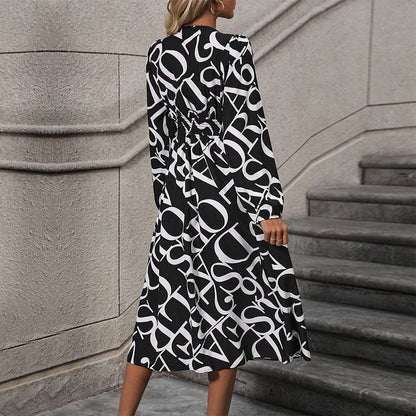 Damen Wickelkleid Grafikprint Eleganter Schnitt Norvielle