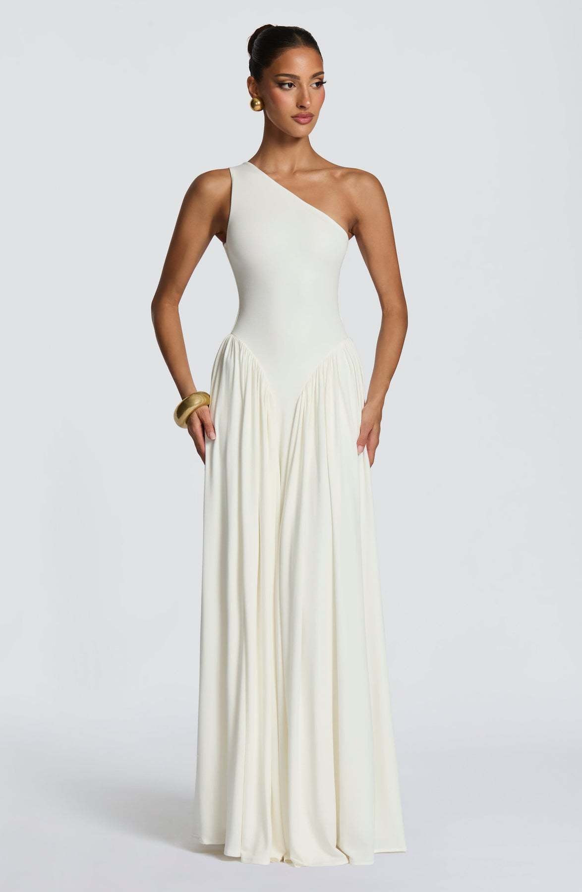 Damen Asymmetrisches Maxikleid Fließender Rock Norvielle