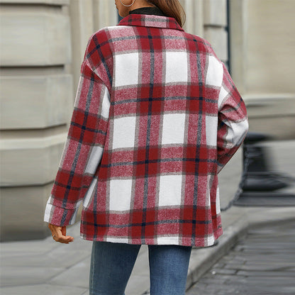 Damen Kariert-Shirtjacke Weich Norvielle