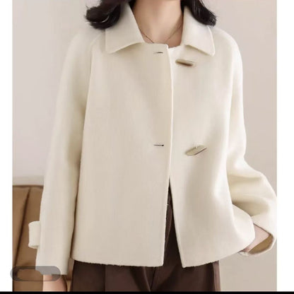 Damen Strickjacke Kuschelig Modern Knöpfe Beige