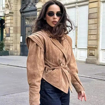 Damen Blazerjacke Tailliert Strukturierte Schultern Norvielle