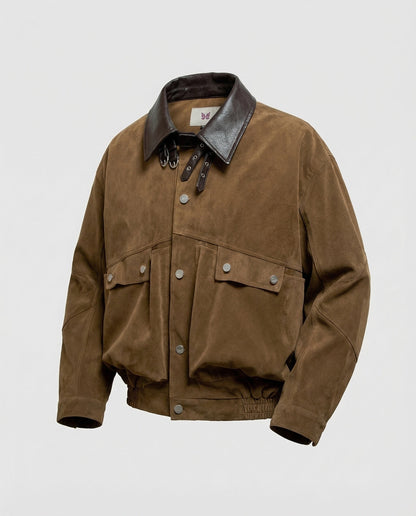 Herren Wildleder Blouson Boxy Leder