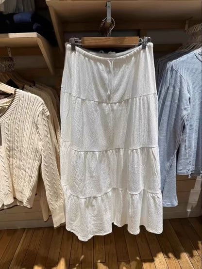 Damen Maxi-Rock Voluminöses Stufen-Design Norvielle