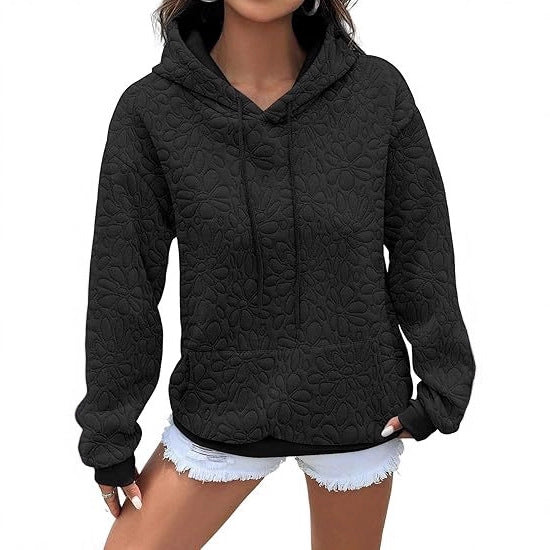 Damen Kapuzenpullover mit Floralmuster Großzügig Norvielle - Norvielle
