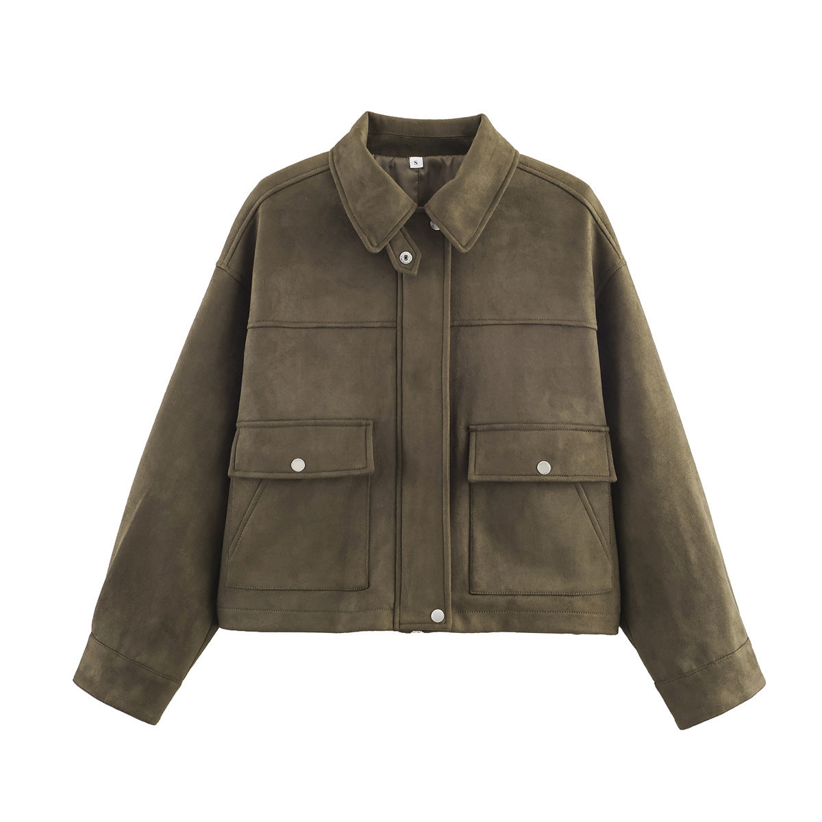 Damen Kurzjacke Kunstleder Weich
