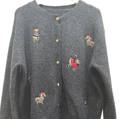 Damen Strickjacke Verspielte Applikationen Eleganter Schnitt Norvielle